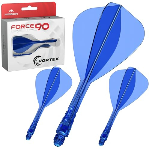 Mission Darts Force 90 Vortex, geformter Flight & Schaft, Drachenform, mehrere Längen und Farben erhältlich.