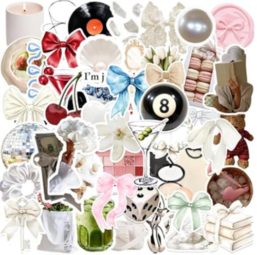 100 Stück Autocollants Esthétiques, Autocollants Aesthetics Clean Girl pour Décoration Matcha et Soins Personnels, Autocollants en Vinyle Imperméables pour Bouteilles d'eau et Ordinateurs Portables