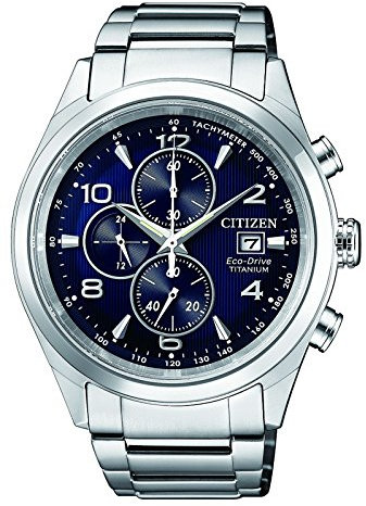Citizen Herrkronograf solklocka med titanarmband CA0650-82L, silver, One Size, Armband