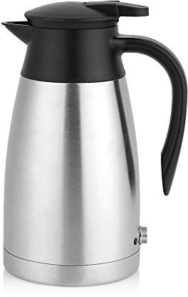 Car Heating Kettle,12V 1000ML Stainless Steel Portable Automobile Electric Mug Kettle Rust-resistant Water Heater Bottle with Indicator Light for Travel Camping Lorry Truck