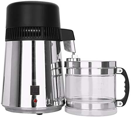 JIXIN Distillateur D'Eau En INOX, Avec Carafe En Verre