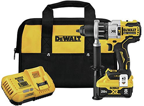 DEWALT Kit de combinación de martillo/taladro giratorio MAX XR de 20 V, 5 cm, sin escobillas, tecnología de herramienta de detección de energía (DCD998W1)