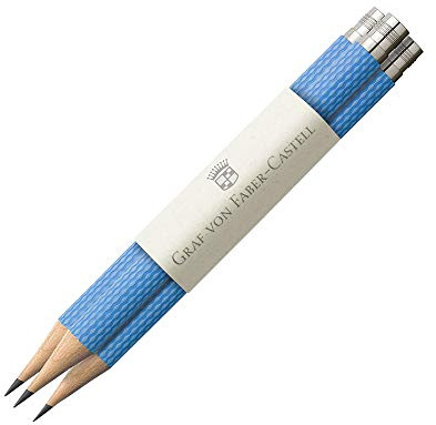 Faber-Castell Ersatzbleistifte von Graf von Faber Castell, Modell Perfekter Bleistift in Gulf Blue, 118668, 3 Stück (1er Pack)