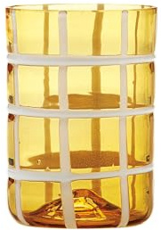 Zafferano Twiddle Tumbler Coloured Glass Amber