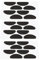 Create idea 100 Paar weiche Schwamm-Nasenpads Anti-Rutsch Brille Nasenpolster Selbstklebend für Lesebrille Sonnenbrille Brille 1mm Dicke Schwarz