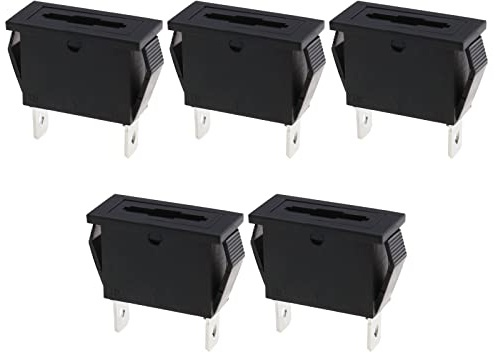 eMagTech 5 Stück Standard Flachsicherungshalter Panel Oberflächenmontage Flachsicherungssitz für Auto Van Motorrad Wohnmobil Scooter Quad Boot Marine Traktor 12V 30A