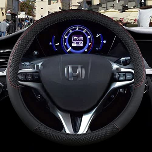 KINOFT Funda Volante para Honda para Civic 2004 2006 2007 2008 2009 2012 2013-2015 Protector para Volante De Coche PU Cuero Antideslizante Accesorios para Automóviles (Color : Black)