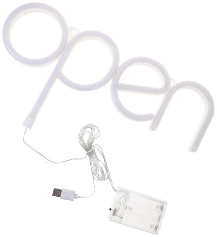 CIYODO Luz Led De Neón Señal De Barra Led Luz De Letrero De Señal Abierta Llevada De Neón Decoración De Polivinilo Rótulo De Establecimiento Abre La Puerta