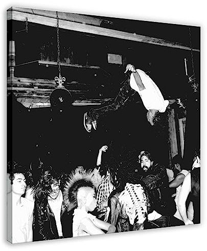 Playboi Carti Die beleuchtetes Albumcover – Lil Baby The Voice of The Heroes – Leinwandposter – 50 x 50 cm – Schlafzimmer, Büro, Sport, Landschaftsdekoration – Geschenkrahmen-Stil