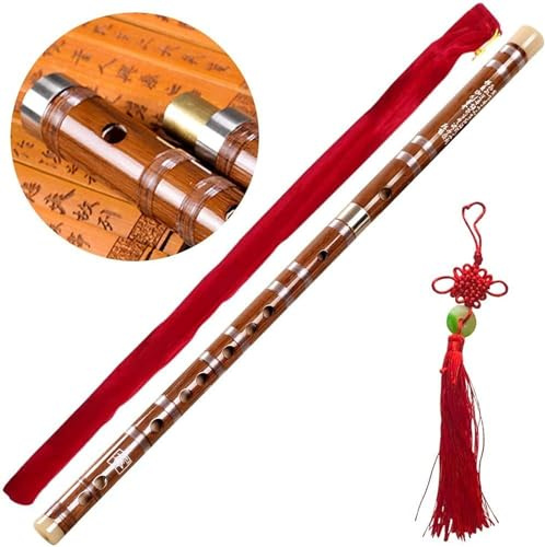 C/D/E/F/G-Taste Flöte Dizi Bitter Bambus steckbar Traditionelles handgefertigtes chinesisches Musik-Holzblasinstrument Leistung auf Studienniveau (Color : Brown, Size : E key)