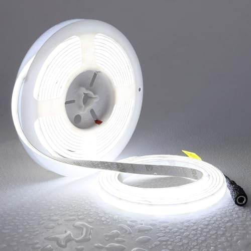 TOPAI LED Streifen 5M Diffus Kaltweiß 6000K 24V Punktlos Wasserdicht IP65 | 20W/m, Sehr Hell 11000Lm, 238LEDs/M, SMD2835, Selbstklebend, Flexibel, Schneidbar