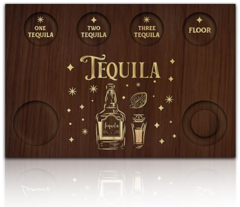 BENECREAT Tequila-Gläser, Glastablett Mit Holzhalterung, Rechteckiger Glashalter Mit Salzrand Für Restaurants, Parteien, Familientreffen Und Schenken, 200x300x12.5 mm