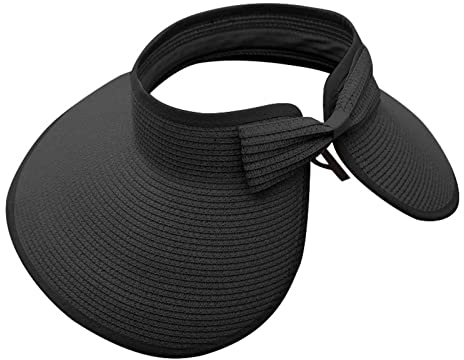 Damen Visor Cap Hut Mit Breiter Krempe Sommer Bowknot Beach Faltbare Hüte Faltbar Fischerhut, Damen Strohhut Sommerhut UPF 50 + Mit Sonnen Shade Breite Krempe