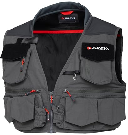 Greys Herren Tail Fishing Vest, Grau, Einheitsgröße EU