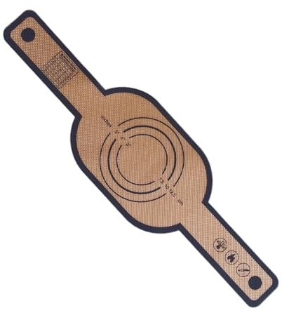 Tapis de cuisson en silicone pour cocotte, élingue à pain réutilisable, long manche, outil de cuisson pour remplacer le papier (gris, ovale)