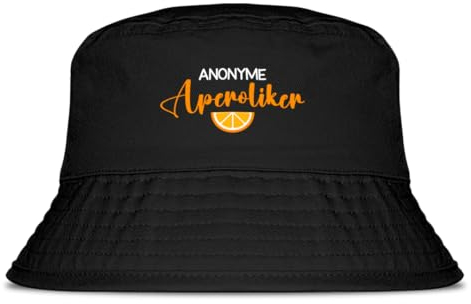 Prozente Momente Anonyme Spritzoholiker Fischerhut | Anglerhut | Sonnenhut | Sommer | Party | Lustige Sprüche | OneSize | Malle | Schwarz