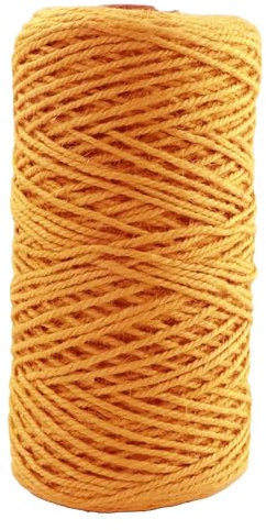 IMROPE Cuerda de yute naranja de 3 mm x 500 pies, cordel para jardinería, tomate, escalada, plantas, corbata, floristería, manualidades, envoltura de regalos, decoración de embalaje