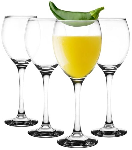 Glasmark KROSNO 1992 Bicchieri da vino Set di 4 bicchieri 300 ml Bicchieri da vino bianco Bicchieri da vino rosso Bicchiere da vino Bicchieri da acqua Dessert Cocktail Lavabili in lavastoviglie