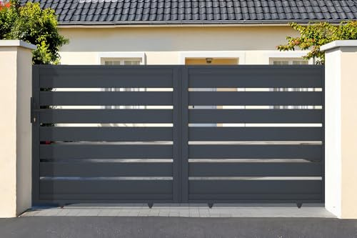 Casanoov Puerta corredera exterior​ 4m VOGEL Alt.140cm aluminio gris