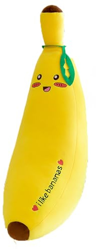 Plüschtier Banane Stofftier Banane Kissen Langes, 3D Simulation Banana Form Kissen, Banane Kuscheltier Plüschkissen, Sleeping Kissen Toy Geschenk für Heimdekoration Wohnkultur