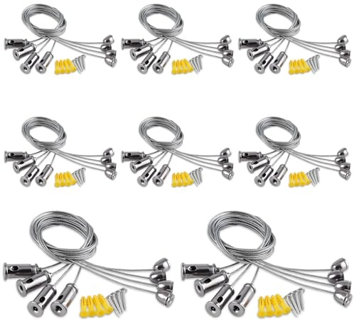 Zliger 32 Pezzi Cavi Per Gancio In Acciaio Inox Filo In Acciaio Cavo Acciaio Inossidabile Cavo Acciaio Lampada A Sospensione Cavo In Acciaio Cavo Per Plafoniera A Sospensione (32)