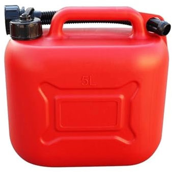 Bensinkanner Bränsleburk 5L 10L bilbränsletank kan reservera plastbensingasbehållare Antistatisk bränslebehållare med rör för bilresor(5L)