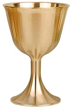 Btgghytr Copa de cáliz de latón para vino, copa de latón, vasos para bebidas y licor para fiestas en casa