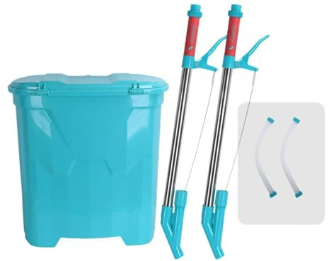 MagiDeal Épandeur d'engrais granulaire à Double Tube, Outil de fertilisation Manuel Professionnel pour légumes, épandage Polyvalent, Style D