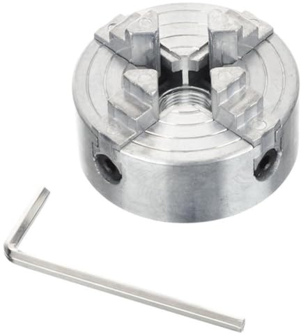 HONITANO Mandril de Torno Metálico Manual Mini de Cuatro Garras Multifuncional Resistente Aleación Zinc para Proyectos DIY y Reemplazo Herramienta para Sujeción Segura