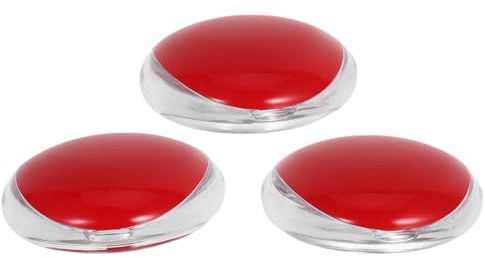 VALICLUD 3 St Kompakt Sminkförvaringsbox med Spegel Tom Puderbox med Lösögonfranshållare Bärbar och Lätt Resebehållare för Ögonfransar och Puderorganisering