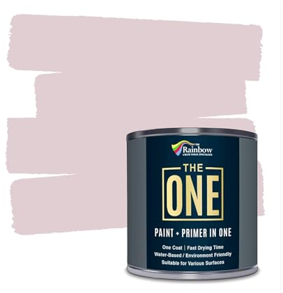 THE ONE All-In-One Paint & Primer - Pink Satin, 250 ml | Multi-Surface 1 Coat Formula | Easy Indoor & Outdoor Decorating for Home & Garden Walls, Floors & Furniture | Durable, Water-Based & Low VOC