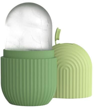 Aumotop Soporte para Molde de Rodillo Facial de Hielo para Herramientas Masaje Personalizadas el Cuidado la Piel Iluminar el Tono la Piel y Atenuar Líneas Finas Spa Rosa (Verde)
