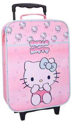 mybagstory Hello Kitty-resväska - resväska för barn 42 cm - lätt kabinbagage med hjul - rosa