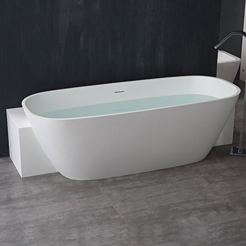 STONEART Badewanne freistehend BS-529 weiß 185x81 matt