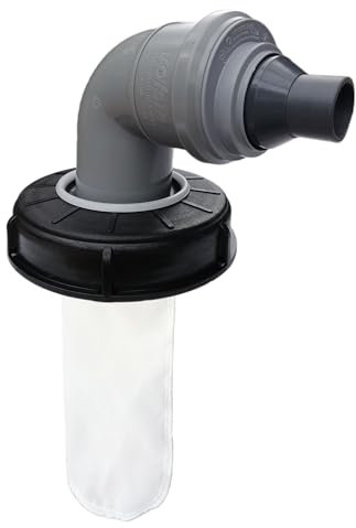 FN-Technik IBC lid filter, rain water filter, lid DN 150 HT DN 75 nylon, article: bend DN 75 red, DN 32