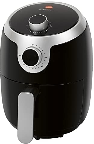 Clatronic Heißluftfritteuse mit 360° Air-Flow | Öl- und fettfreies Frittieren | Airfryer 80°C - 200°C | Heissluftfritteuse 2,5L | Air Fryer mit Abschaltautomatik & Überhitzungsschutz | FR 3816 H
