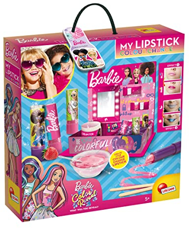 Lisciani - BARBIE My Lipstick Colour Change - Kreatives und unterhaltsames Spiel - Spielset - Erstellung von Lippenstiften, die die Farbe ändern - Für Mädchen ab 5 Jahren
