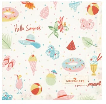 GreenGate Lula Stoffserviette White 40 x 40 cm
