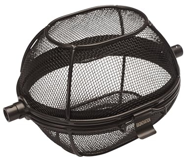 BBQNovation Drehspießkorb klein für Rotisserie – Grillkorb für Drehspieß, mehrere Körbe auf einem Spieß möglich, ideal für Pommes, Gemüse & Meeresfrüchte