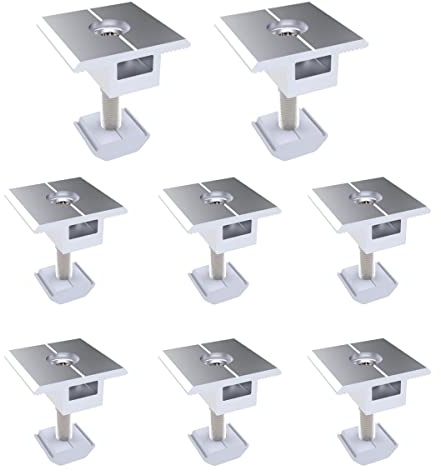 Mittelklemme 8 Stück ALU Mittelklemmen 30MM PV Photovoltaik Solar Trapez Montagehalterungen, Halter Solarpanel, Solar Panel Z Halterungen, Befestigung Solarmodul Für Solarpanel