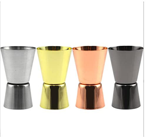Samnuerly Vaso Mezclador de onzas de Acero Inoxidable, Taza medidora de Mesa de cóctel de 30Ml, Taza medidora de Color de Borde Recto de Doble Punta