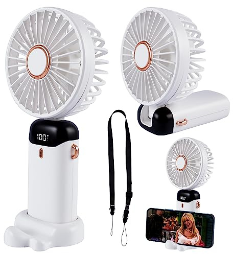 COEKI Handventilator,Tragbarer (Weiß)