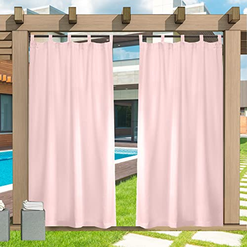 Outdoor Vorhänge, 1 Stück Outdoor Vorhang mit Abnehmbaren Schlaufen Einfachen Aufhängen Und Abwickeln, 24 Farben Outdoor Vorhang Wasserdicht Wetterfest Blickdicht für Veranda, Pergola, B120xH213CM