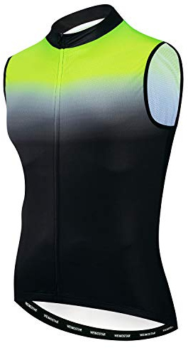Herr cykling jersey väst, ridcykel ärmlös skjorta andningsbar MTB kläder sommar reflekterande cykel snabbtorkande 3-fickor toppar, 12, M