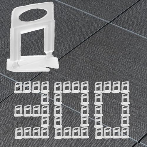 Aisamco Sistema Livellamento Piastrelle 1.5mm | 300 clip, Posamento pietra, Anti-lip, Ristrutturazione
