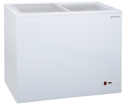 GastroHero Congélateur ECO 200 avec couvercle coulissant en verre | CHR Fournitures de la restauration