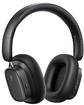 Baseus Casque Bluetooth sans Fil avec Réduction de Bruit Active, Autonomie 100H, Audio Hi-Res LHDC, Réduction de Bruit Jusqu'à 95%, Son Spatial, Micros à ENC, Faible Latence de 0,038s, Bluetooth 5.3