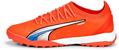 PUMA - Scarpe da uomo Ultra Ultimate Cage, Ultra Orange/PUMA White/Blue Glimmer, 44 EU