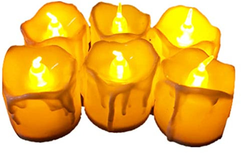 Lisher 24 pezzi - Candela scaldavivande con a LED, candela scaldavivande da batterie, candela , caldo