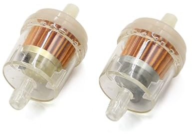 A ABSOPRO Motorrad Benzin Inline Benzin Öl Kraftstofffilter für 8mm Schlauch Kraftstofffilter (Set von 2)